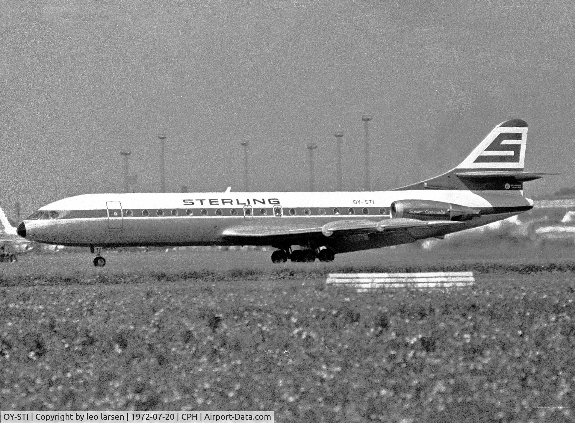 OY-STI, 1969 Sud Aviation SE-210 Caravelle 10B3 Super B C/N 265, Copenhagen 20.7.1972