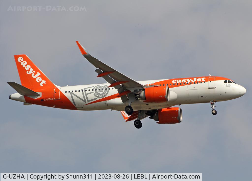 G-UZHA, 2017 Airbus A320-251NEO C/N 7649, Landing rwy 06L in special NEO c/s