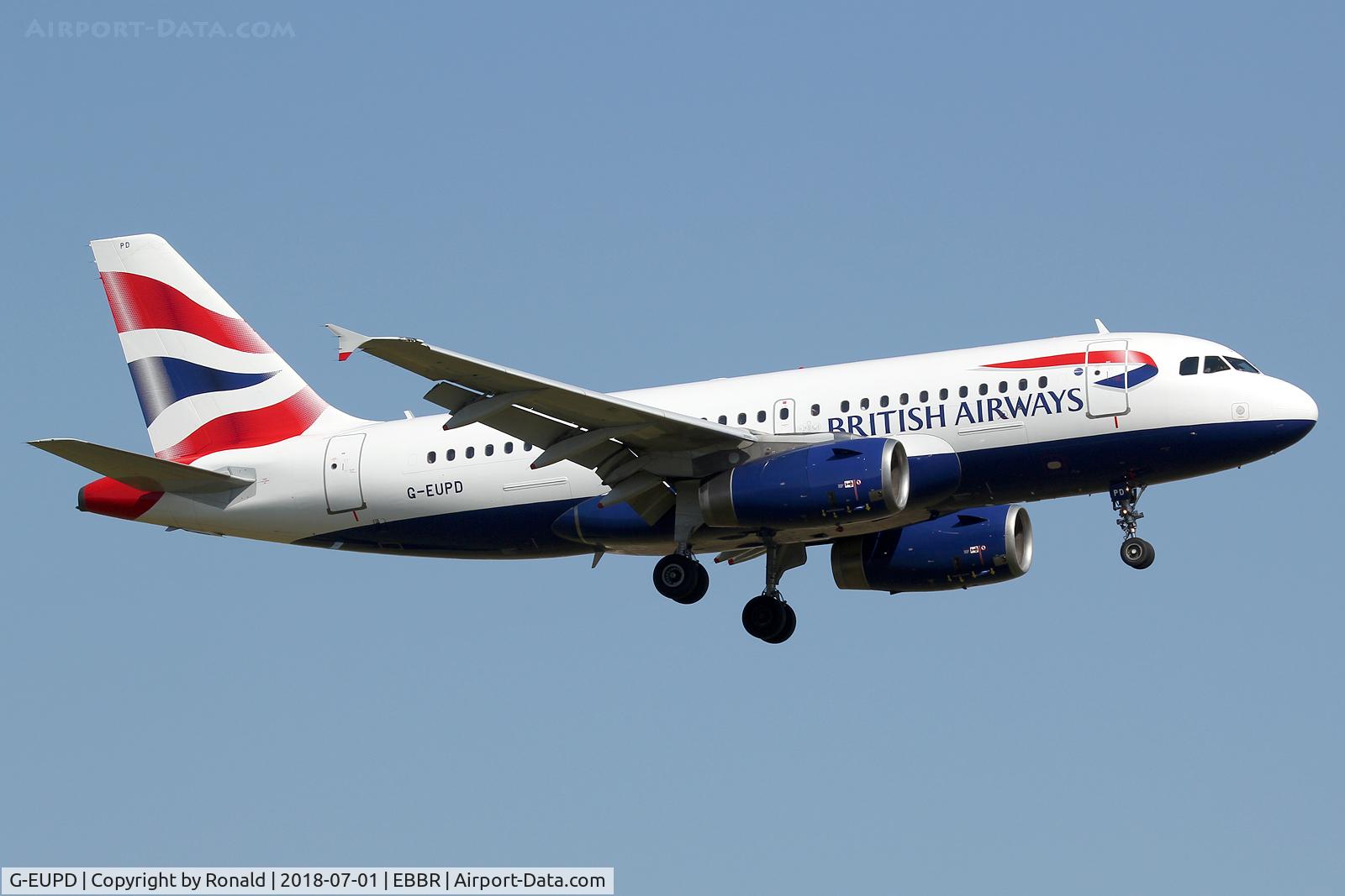 G-EUPD, 1999 Airbus A319-131 C/N 1142, at bru