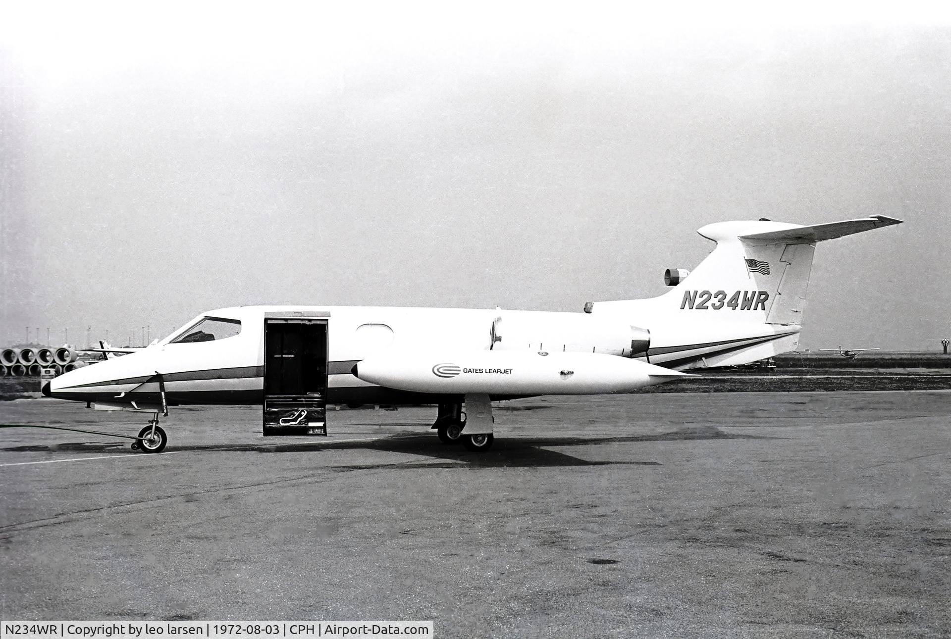 N234WR, 1968 Learjet 24 C/N 172, Copenhagen 3.8.1972