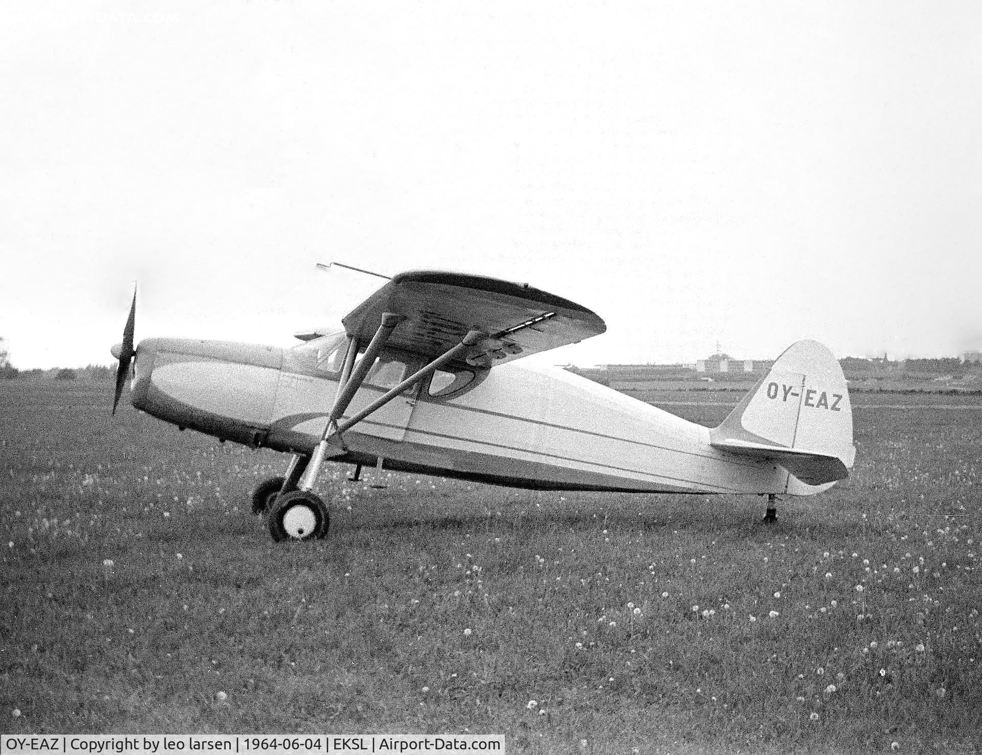 OY-EAZ, 1943 Fairchild UC-61K Argus III (24R-46A) C/N 962, Skovlunde 4.6.1964