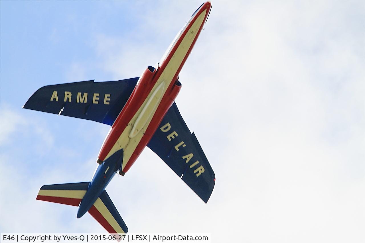 E46, Dassault-Dornier Alpha Jet E C/N E46, Dassault-Dornier Alpha Jet E (F-UHRF), Athos 01 leader of Patrouille de France 2015, Luxeuil-St Sauveur Air Base 116 (LFSX)