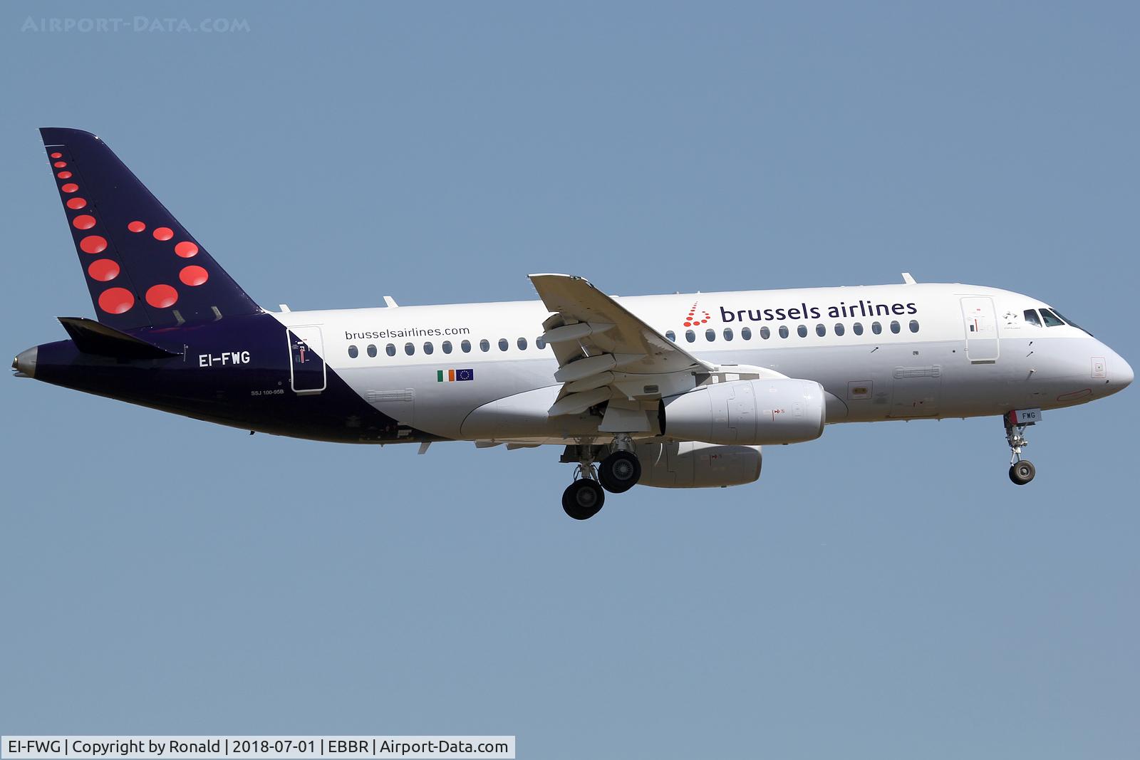 EI-FWG, 2018 Sukhoi SSJ 100-95B C/N 95157, at bru