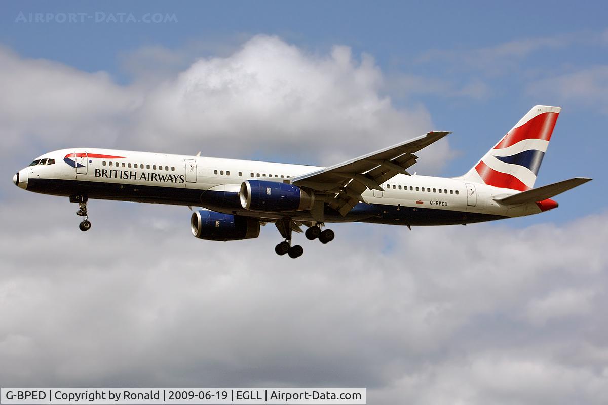 G-BPED, 1991 Boeing 757-236ET C/N 25059, at lhr