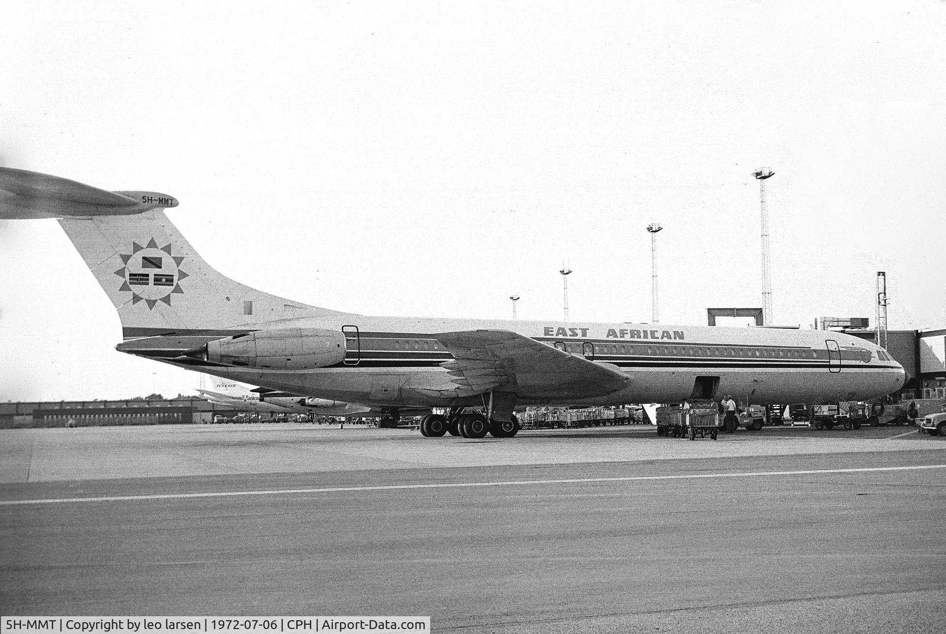 5H-MMT, 1966 Vickers Super VC10 Srs 1154 C/N 882, Copenhagen 6.7.1972