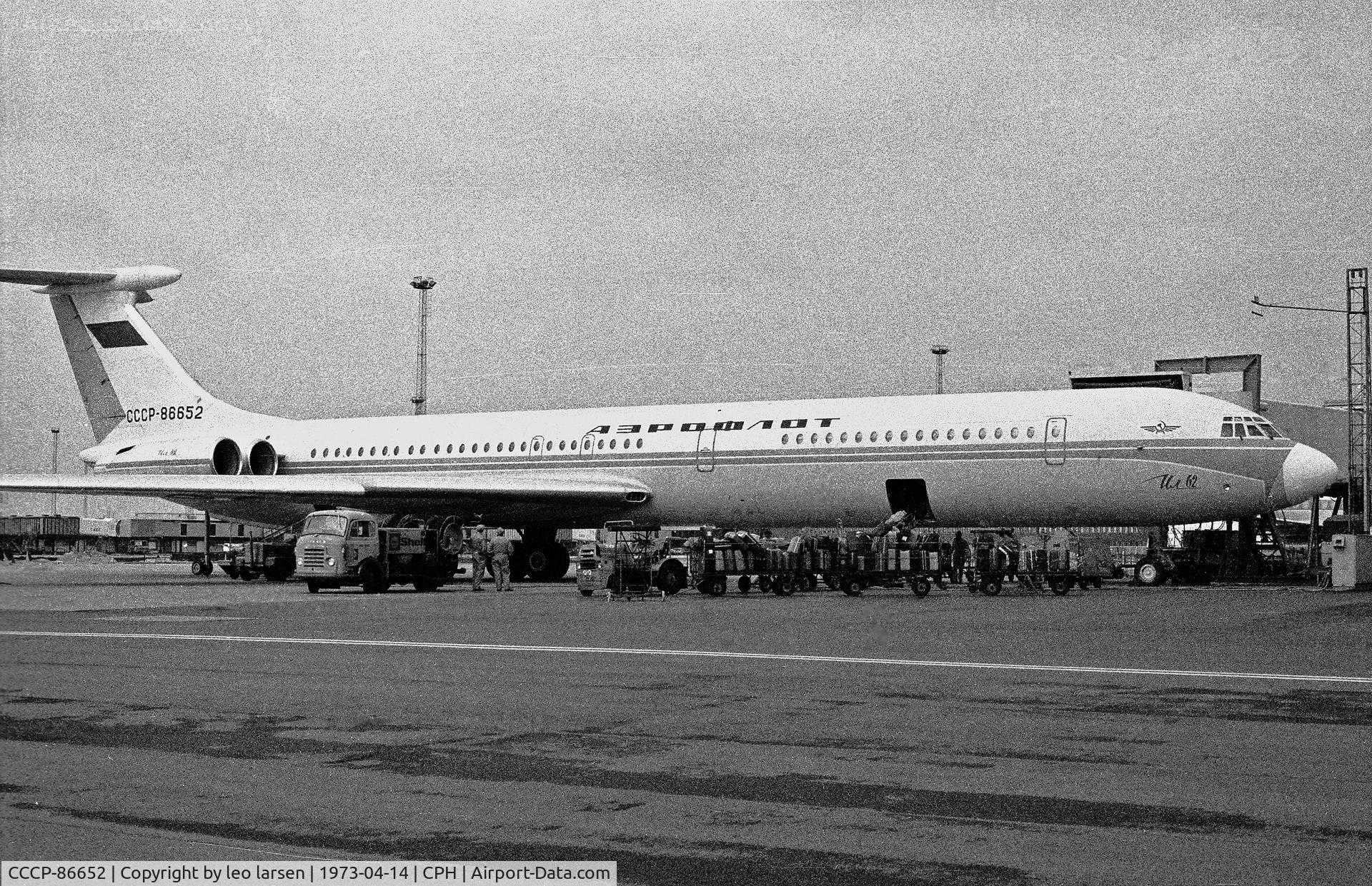 CCCP-86652, 1970 Ilyushin IL-62 C/N 0 08 02, Copenhagen 14.4.1973