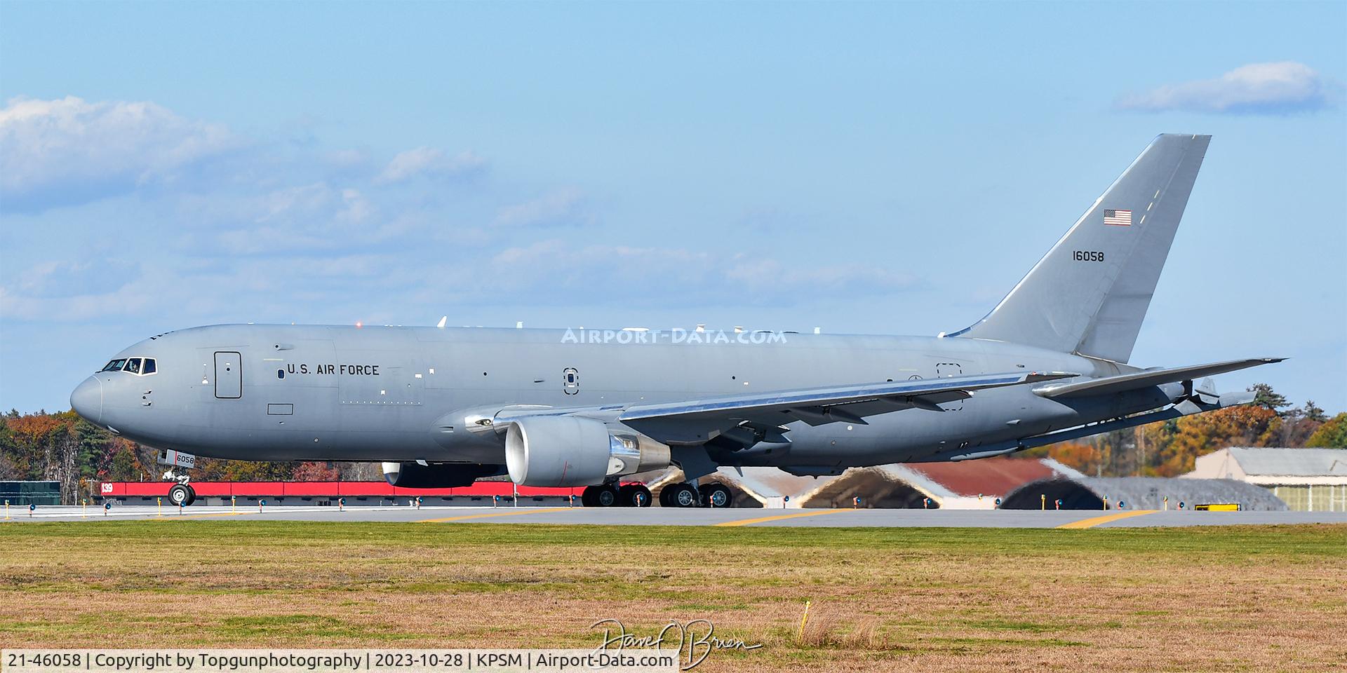 21-46058, 2022 Boeing KC-46A Pegasus C/N 41884/1213/VH058, TABOO13 ready to depart for CAP duty over DC