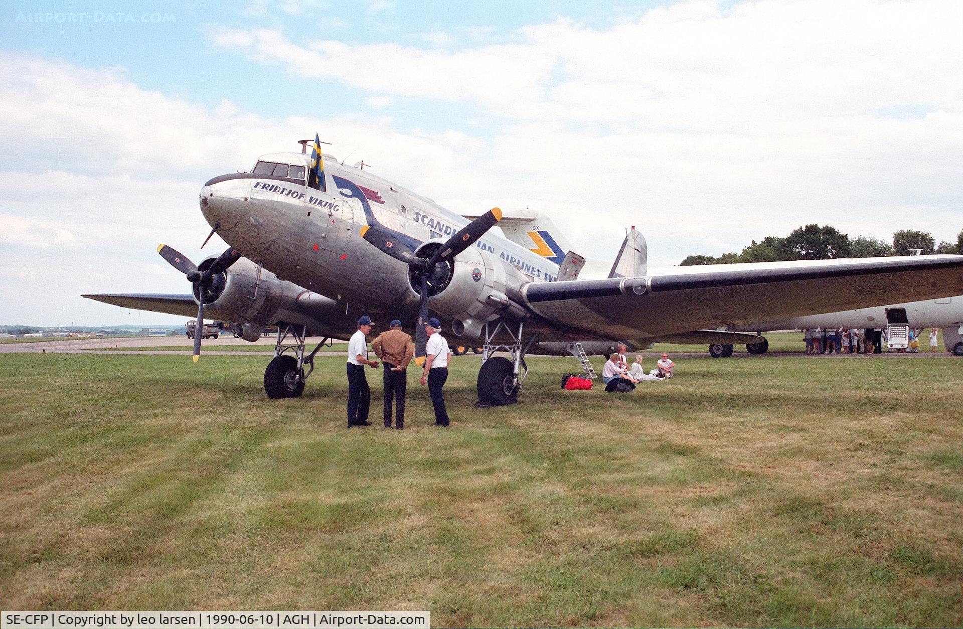 SE-CFP, 1943 Douglas DC-3C (C-47A-60-DL) C/N 13883, Ängelholm 10.6.1990