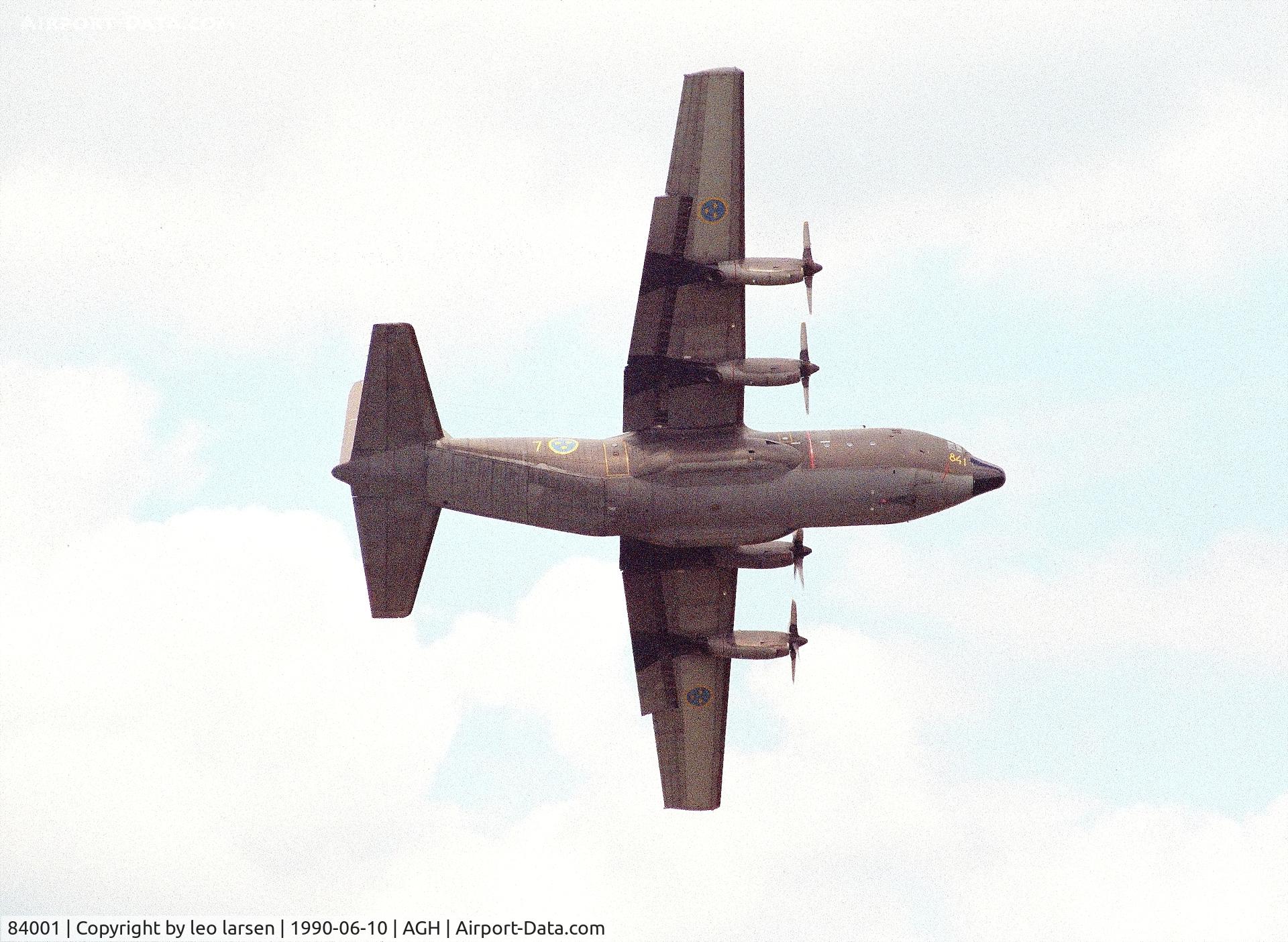 84001, 1964 Lockheed C-130H Hercules C/N 382-4039, Ängelholm 10.6.1990