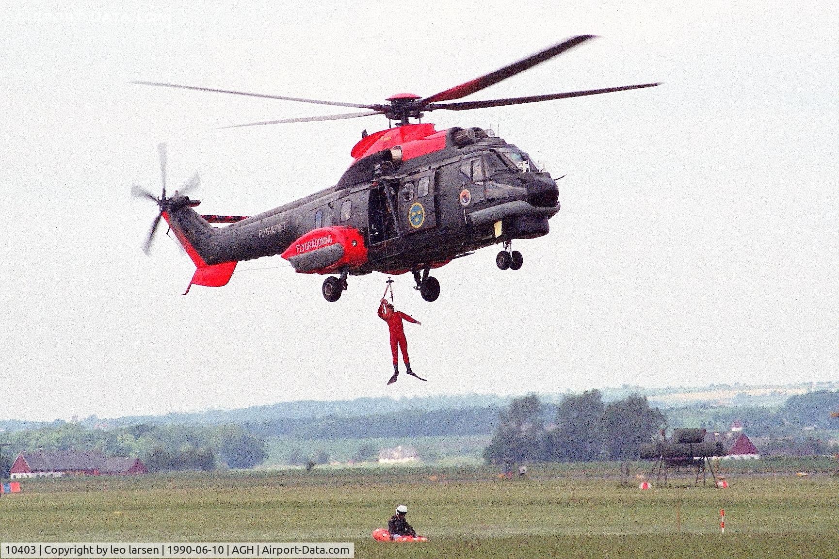 10403, Aérospatiale Hkp.10 Super Puma (AS-332M1) C/N 2264, Ängelhol 10.6.1990