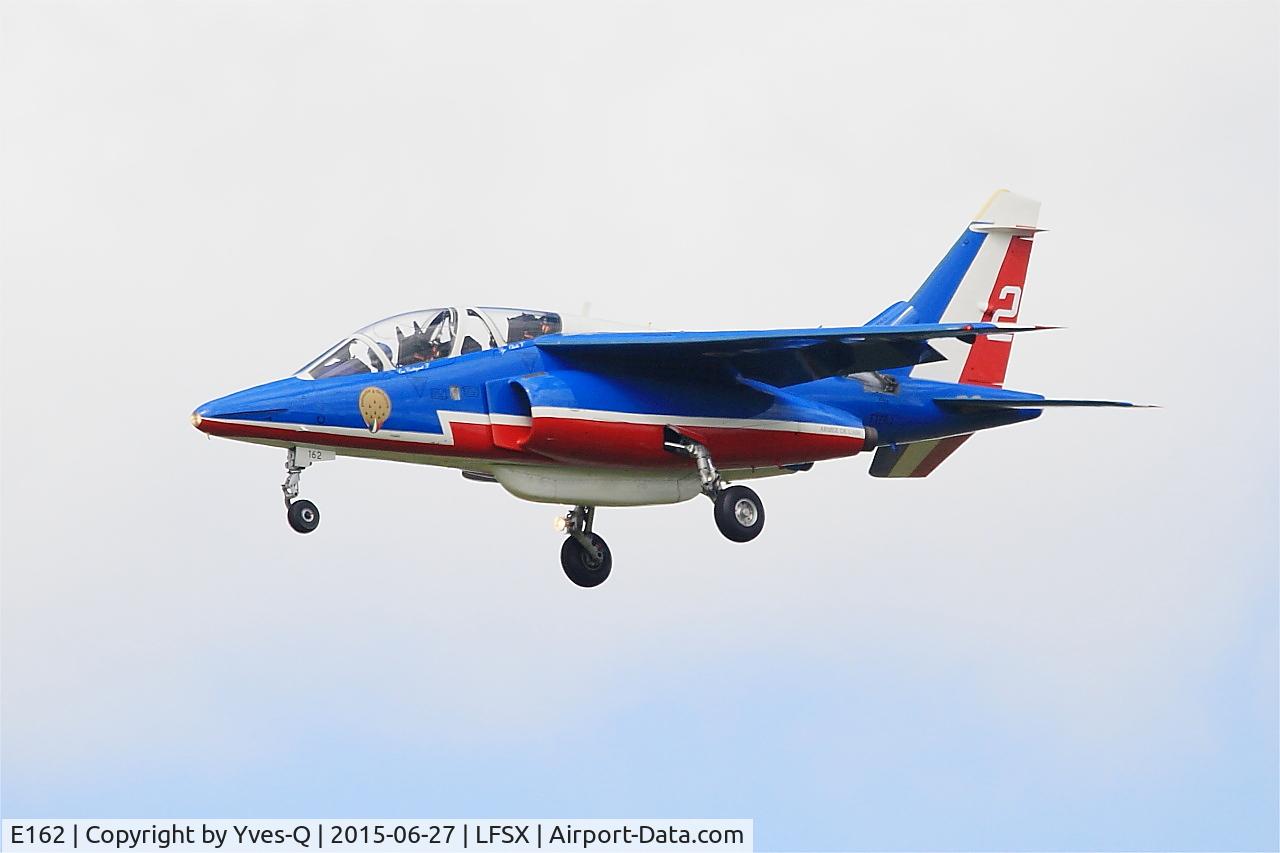 E162, Dassault-Dornier Alpha Jet E C/N E162, Dassault-Dornier Alpha Jet E (F-TERJ), Athos 02 of Patrouille de France 2015, Short approach rwy 29, Luxeuil-St Sauveur Air Base 116 (LFSX)