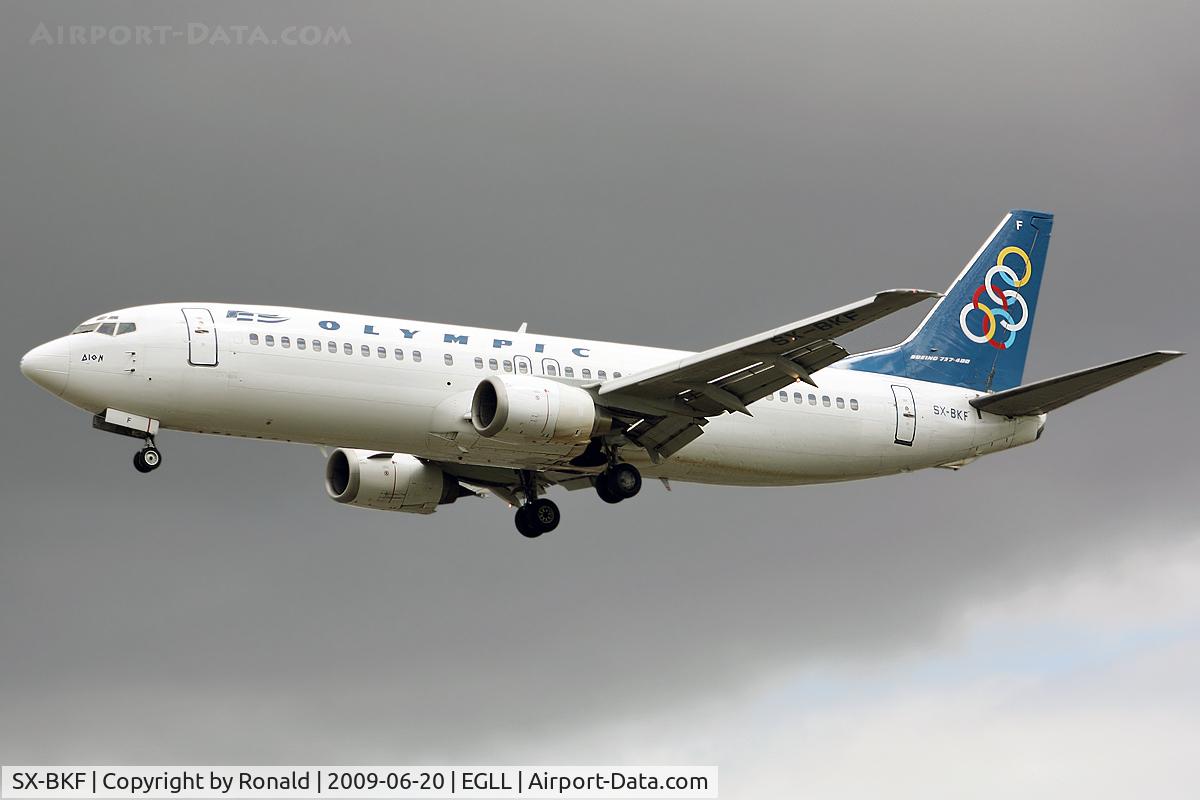 SX-BKF, 1991 Boeing 737-484 C/N 25430, at lhr