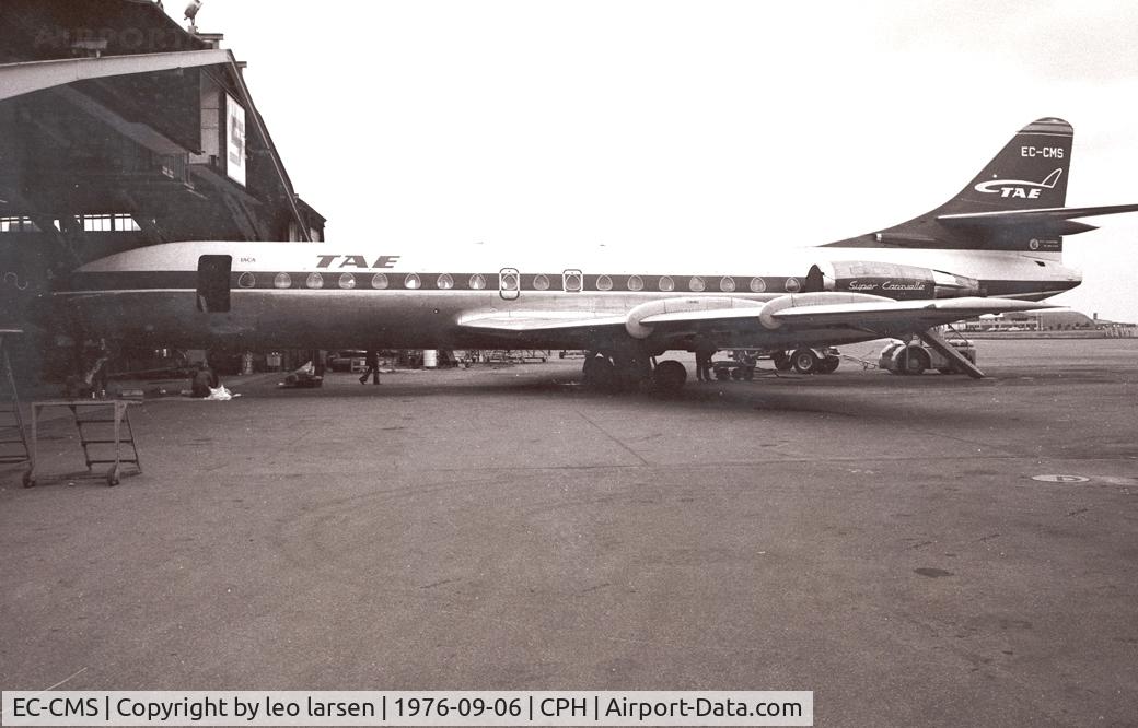 EC-CMS, 1968 Sud Aviation SE-210 Caravelle 10B3 Super B C/N 238, Copenhagen 6.9.1976