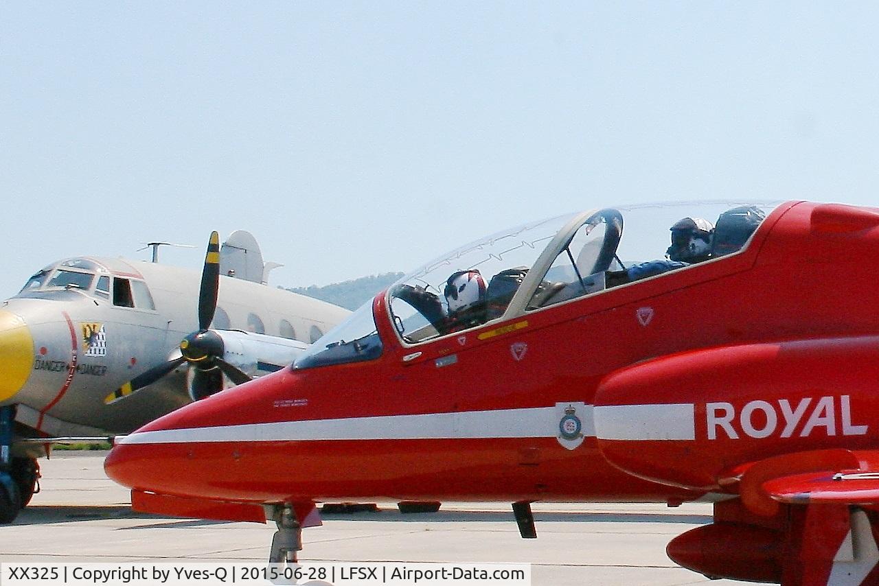 XX325, 1980 Hawker Siddeley Hawk T.1 C/N 169/312150, Red Arrows Hawker Siddeley Hawk T.1, Luxeuil-St Sauveur Air Base 116 (LFSX)