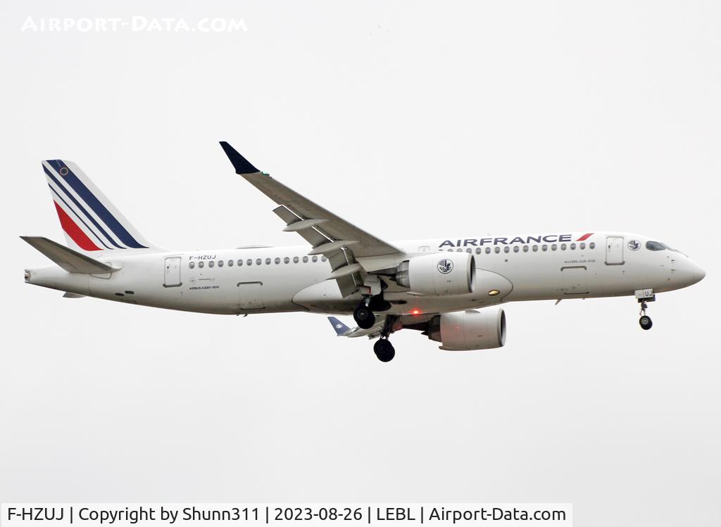 F-HZUJ, 2022 Airbus A220-300 C/N 55171, Landing rwy 06L