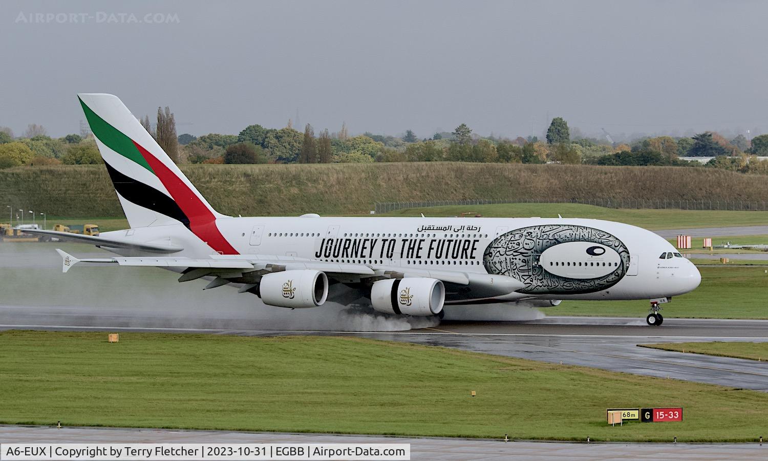 A6-EUX, 2017 Airbus A380-842 C/N 241, At Birmingham