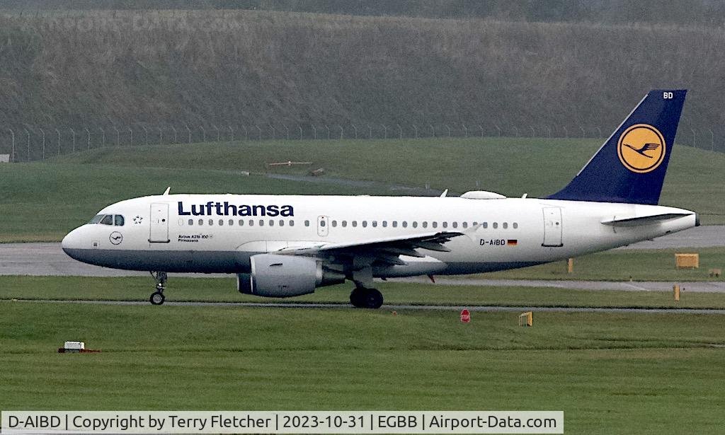 D-AIBD, 2010 Airbus A319-112 C/N 4455, At Birmingham