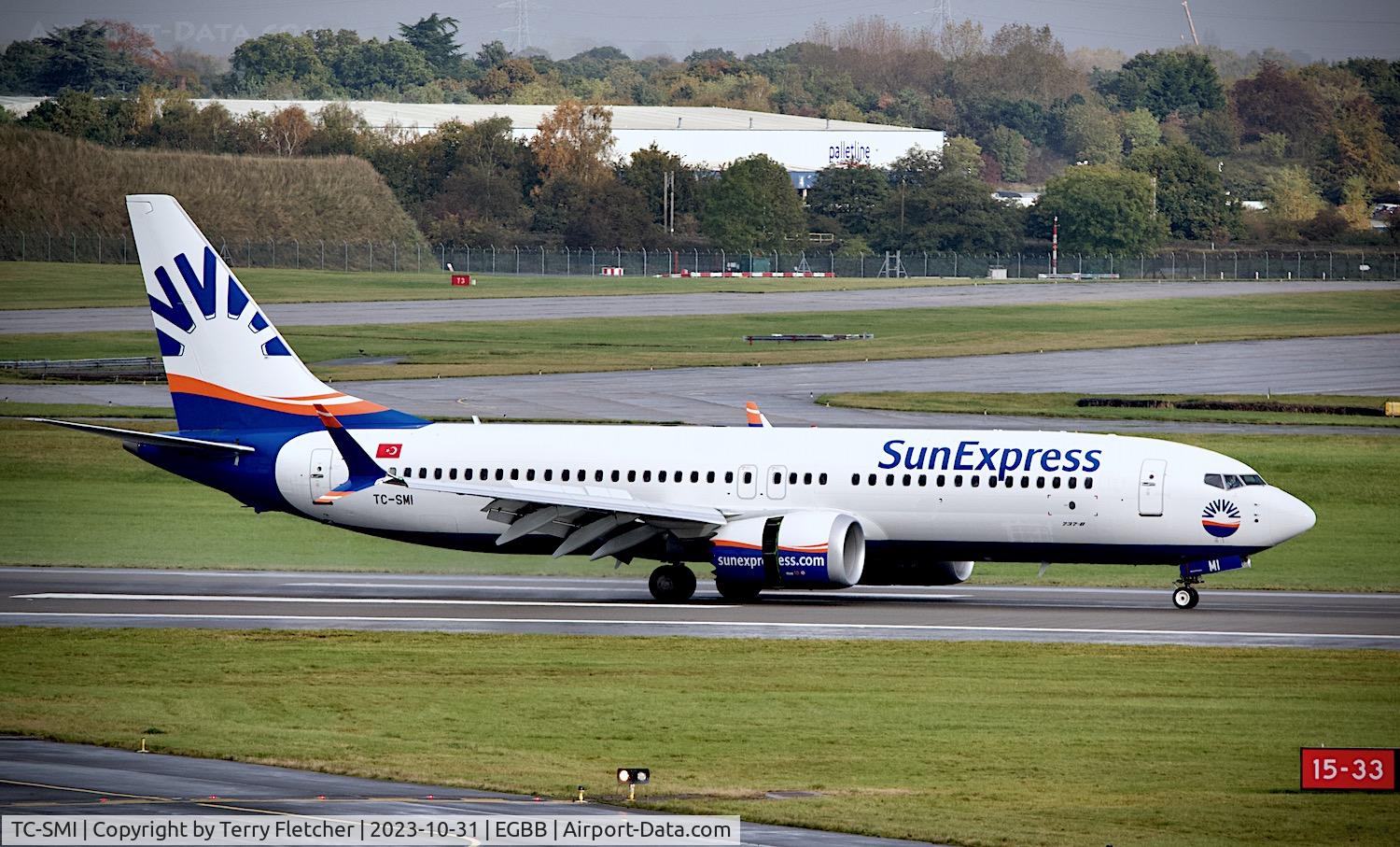 TC-SMI, 2019 Boeing 737-8 MAX C/N 43566, At Birmingham