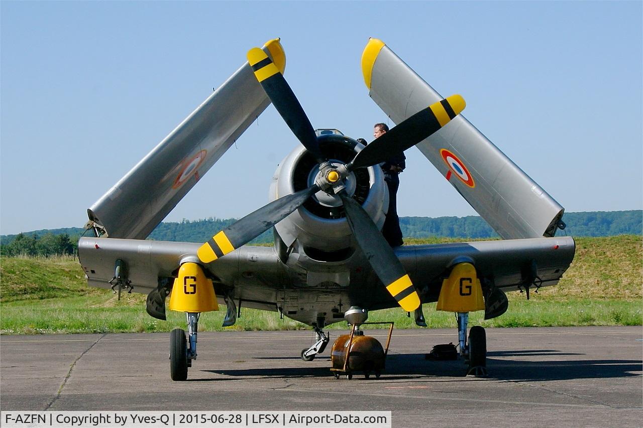 F-AZFN, Douglas AD-4N Skyraider C/N 7609, Douglas AD-4N Skyraider, Flight line, Luxeuil-St Sauveur Air Base 116 (LFSX)