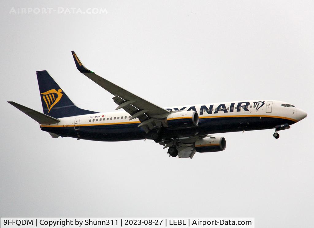 9H-QDM, 2016 Boeing 737-8AS C/N 44762, Landing rwy 24R