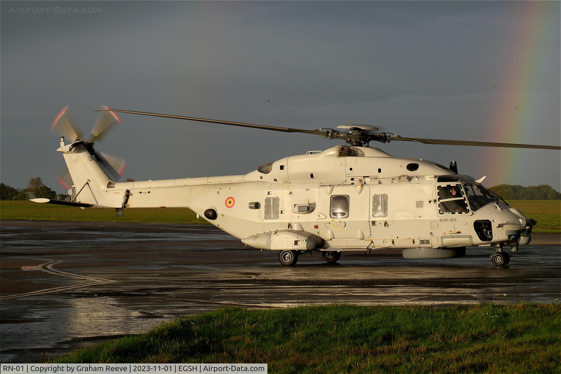 RN-01, 2013 NHI NH-90 NFH Caiman C/N 1040, Departing from Norwich.