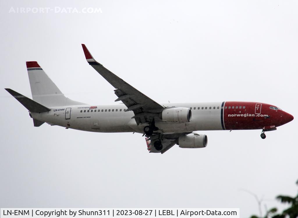 LN-ENM, 2016 Boeing 737-8JP C/N 42071, Landing rwy 24R