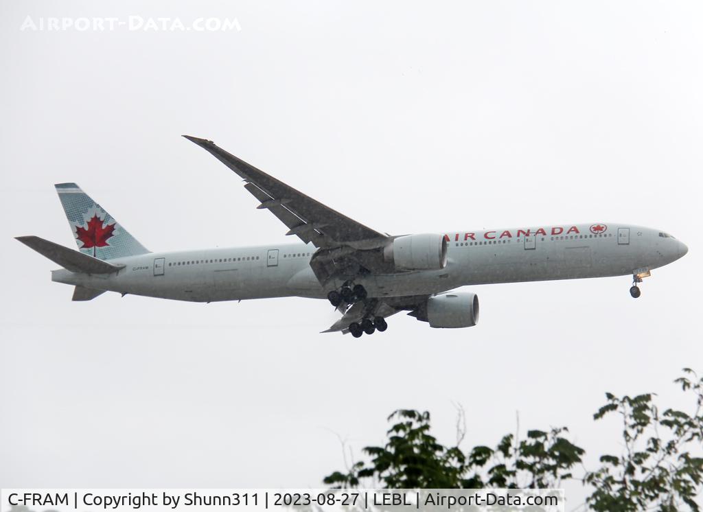 C-FRAM, 2008 Boeing 777-333/ER C/N 35250, Landing rwy 24R, still in old c/s