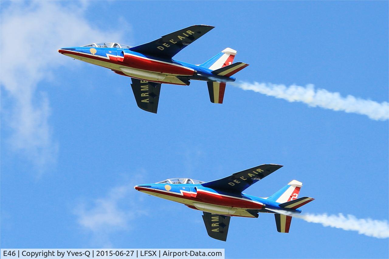 E46, Dassault-Dornier Alpha Jet E C/N E46, Dassault-Dornier Alpha Jet E (F-UHRF), Athos 01 leader of Patrouille de France 2015, Luxeuil-St Sauveur Air Base 116 (LFSX)