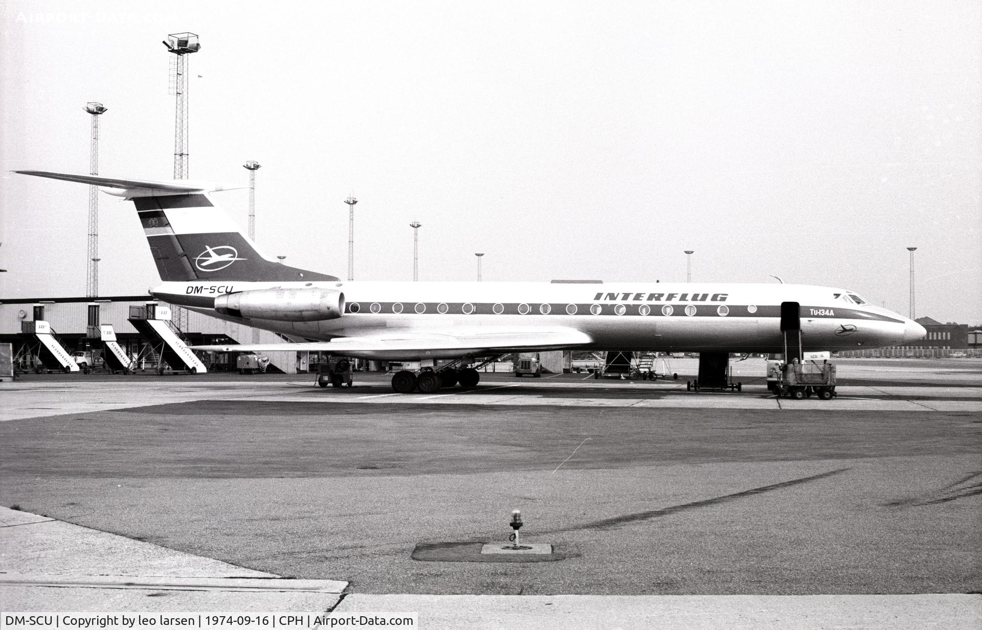 DM-SCU, 1974 Tupolev Tu-134A C/N 23-10, Copenhagen 16.9.1974