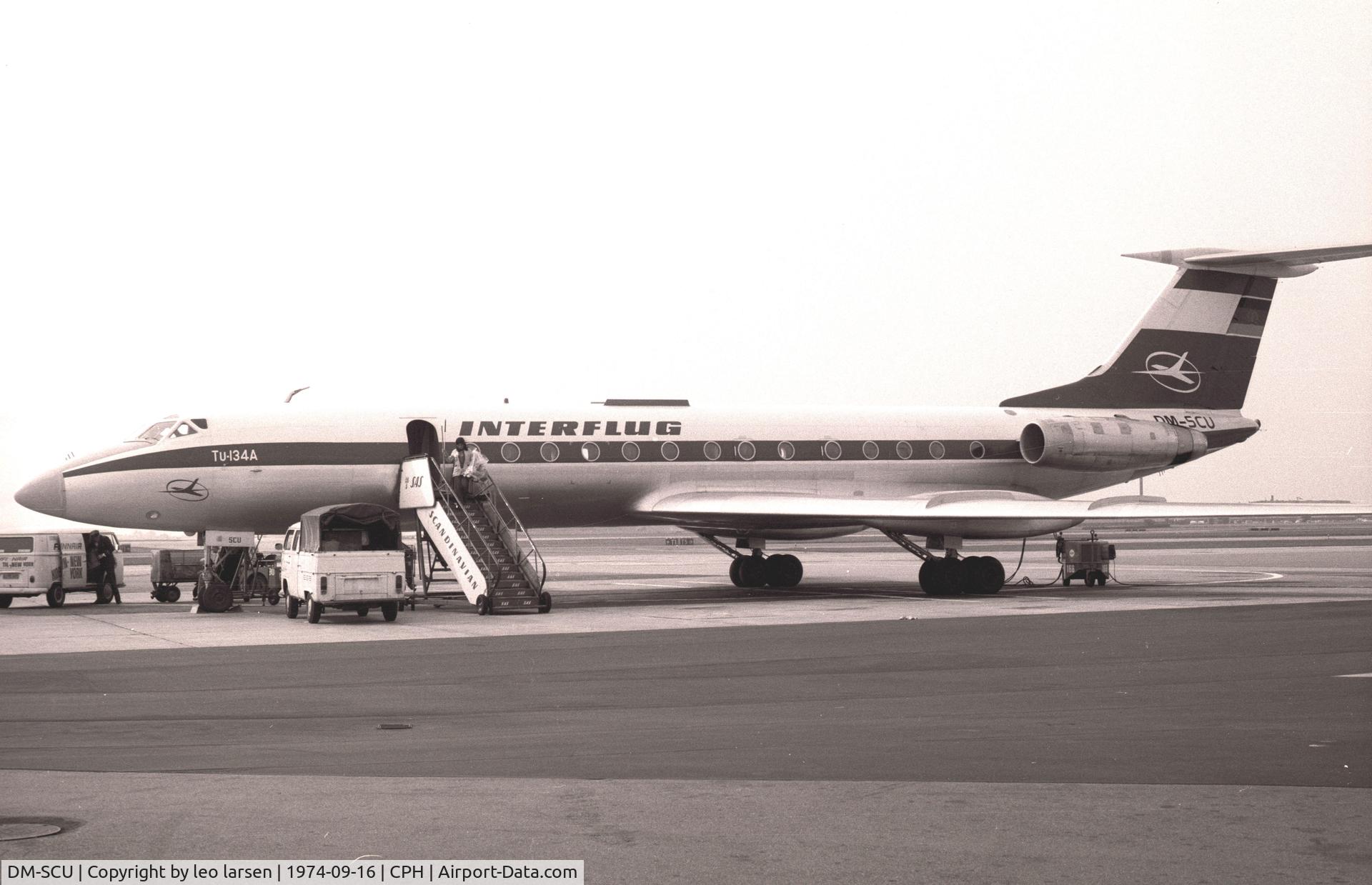 DM-SCU, 1974 Tupolev Tu-134A C/N 23-10, Copenhagen 16.9.1974