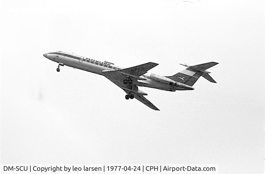 DM-SCU, 1974 Tupolev Tu-134A C/N 23-10, Copenhagen 24.4.1977