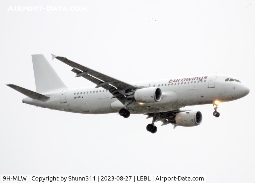 9H-MLW, 2006 Airbus A320-214 C/N 2964, Landing rwy 06L in all white with Eurowings titles