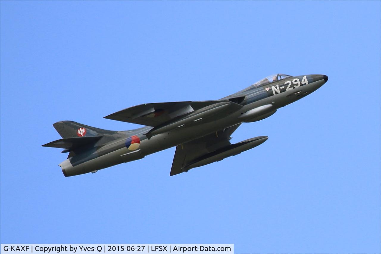 G-KAXF, 1956 Hawker Hunter F.6A C/N S4/U/3361, Hawker Hunter F.6A, On display, Luxeuil-St Sauveur Air Base 116 (LFSX)