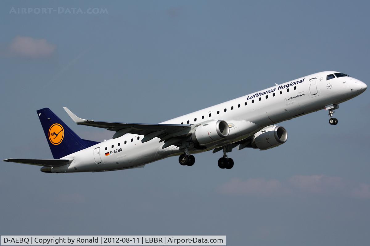 D-AEBQ, 2012 Embraer 195LR (ERJ-190-200LR) C/N 19000555, at bru