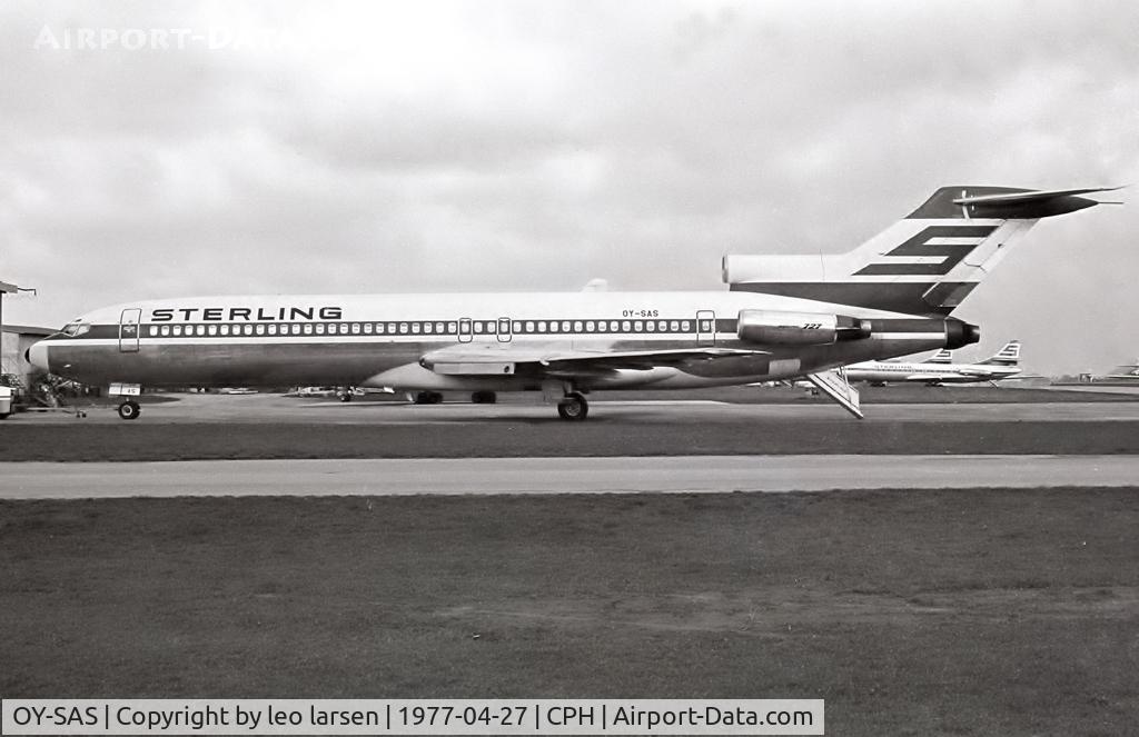OY-SAS, 1973 Boeing 727-2J4 C/N 20765, Copenhagen 27.4.1977