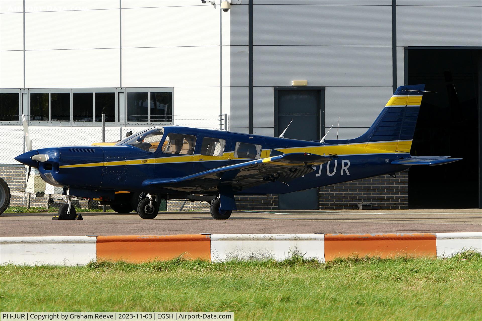 PH-JUR, 1982 Piper PA-32R-301T Turbo Saratoga C/N 32R-8229033, Parked at Norwich.