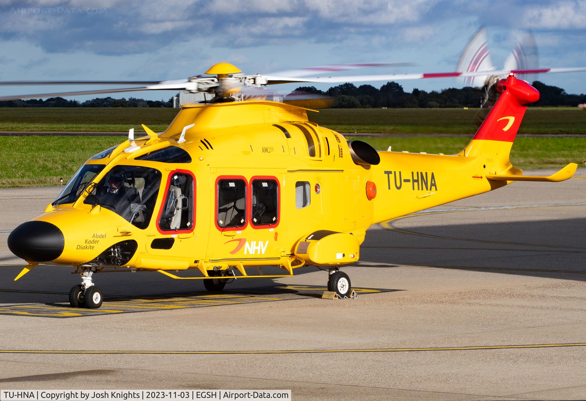 TU-HNA, 2018 Leonardo AW-169 C/N 69064, On Stand Prior To Departure to Ostend.