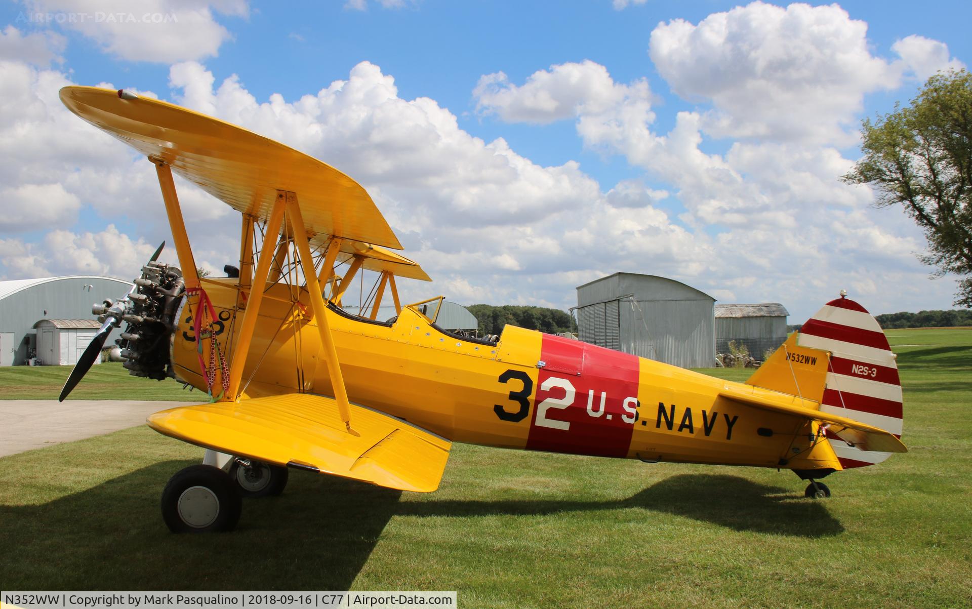 N352WW, 1941 Boeing PT-17 Kaydet (A75N1) C/N 75-1486, Stearman