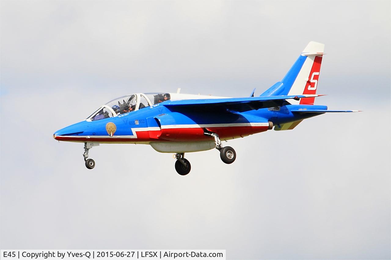 E45, Dassault-Dornier Alpha Jet E C/N E45, Dassault-Dornier Alpha Jet E (F-TETF), Athos 05 of Patrouille de France 2015, Luxeuil-St Sauveur Air Base 116 (LFSX)
