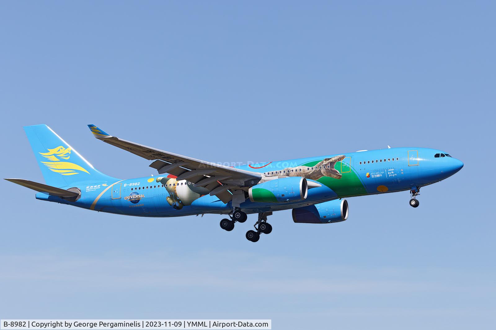 B-8982, 2017 Airbus A330-243 C/N 1782, Short final 34.