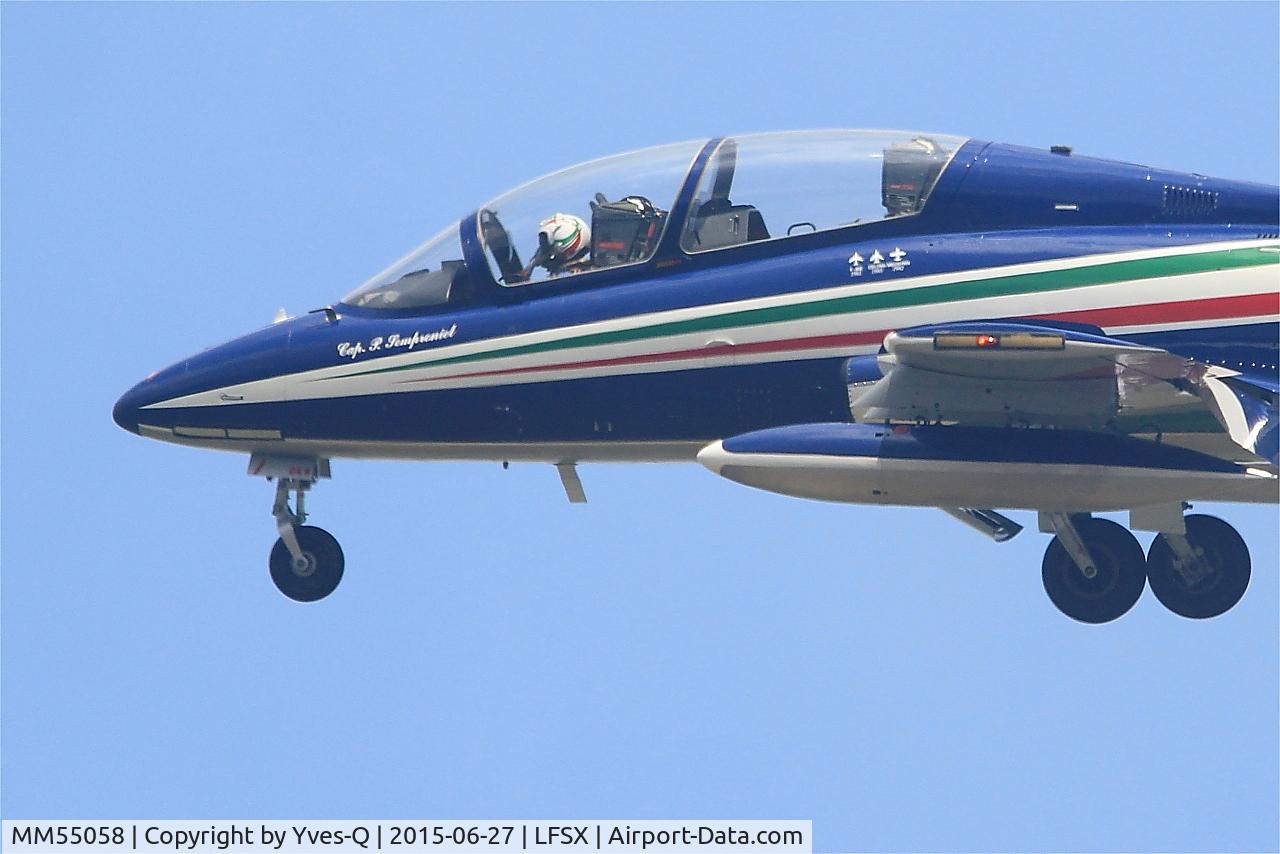 MM55058, Aermacchi MB-339PAN C/N 6852/190/AA087, Aermacchi MB-339PAN, N°2 of Frecce Tricolori Aerobatic Team 2015, Luxeuil-Saint Sauveur Air Base 116 (LFSX)