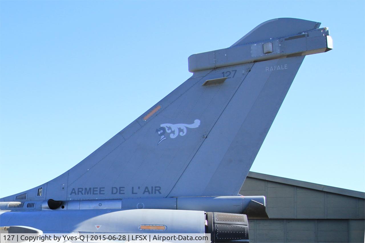 127, Dassault Rafale C C/N 127, Dassault Rafale C (113-GF), Tail close up view, Luxeuil-St Sauveur Air Base 116(LFSX)