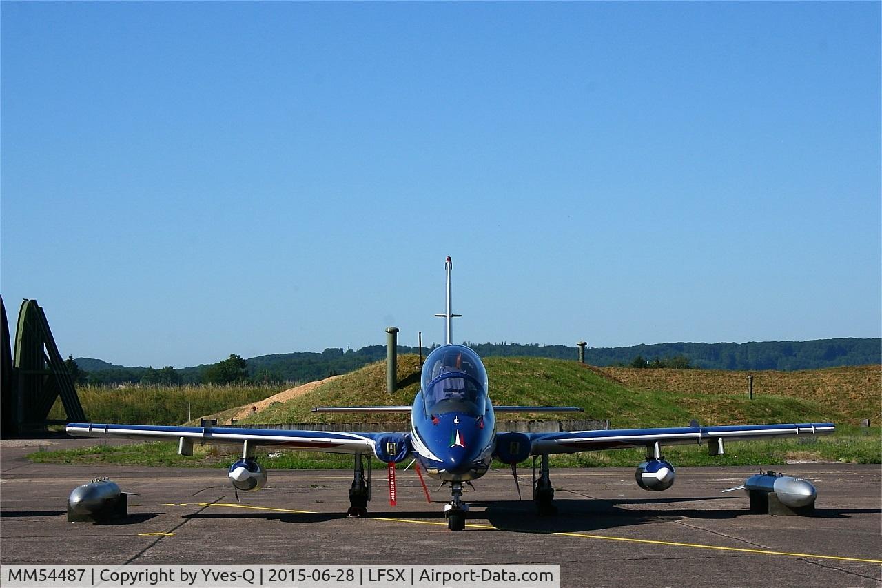 MM54487, Aermacchi MB-339PAN C/N 6684/079/AA035, Aermacchi MB-339PAN, N°8 of Frecce Tricolori Aerobatic Team 2015, Flight line, Luxeuil-Saint Sauveur Air Base 116 (LFSX)