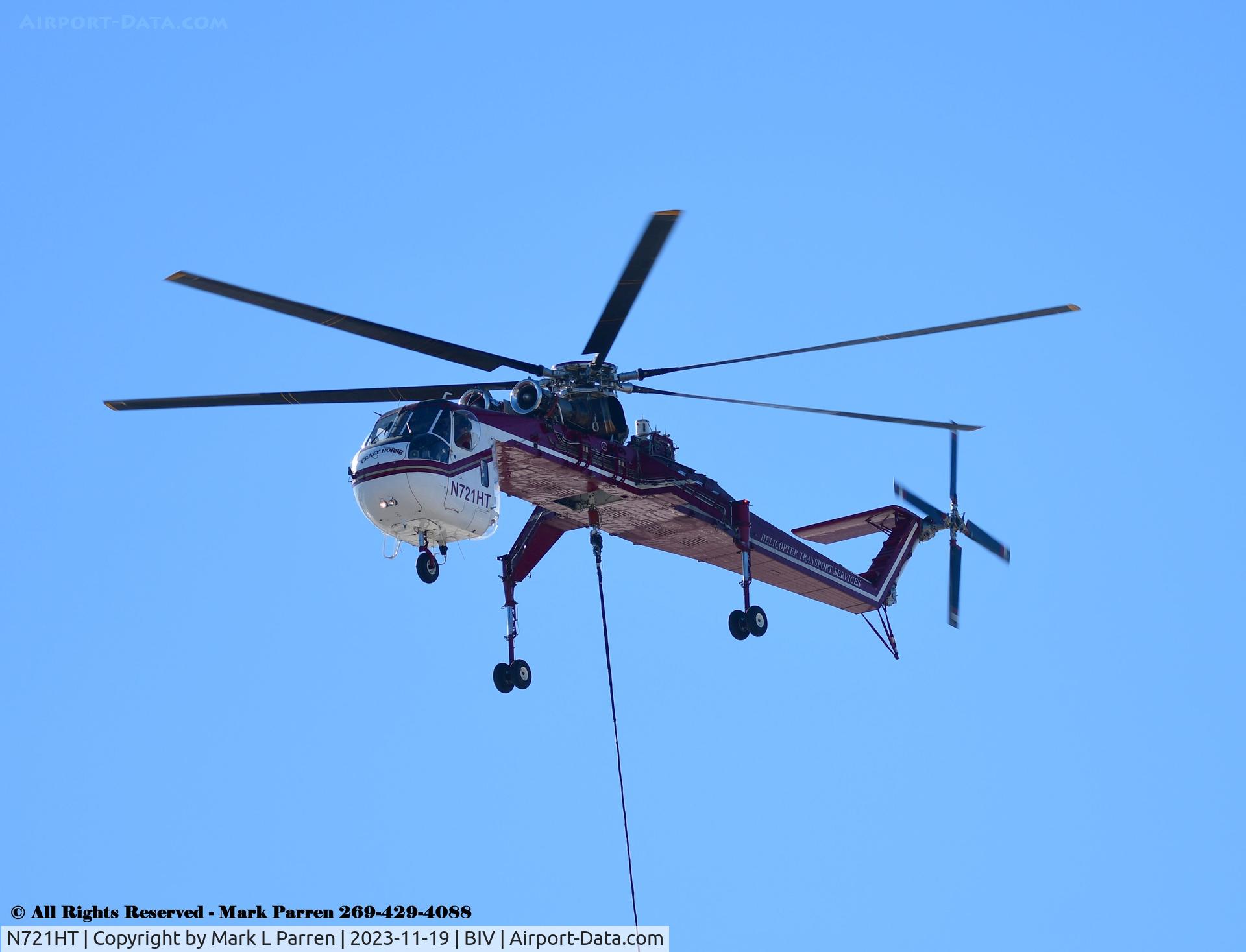 N721HT, 1969 Sikorsky CH-54B Tarhe C/N 64-073, Working in Holland, Michigan