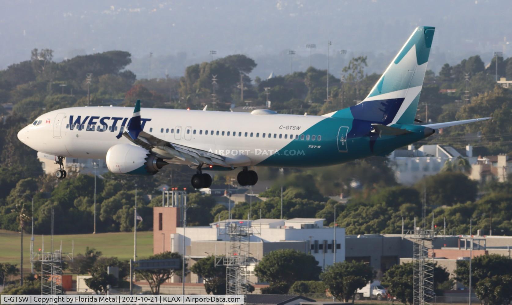 C-GTSW, 2023 Boeing 737-8 MAX C/N 60549, WJA 737-8 MAX zx YYC-LAX