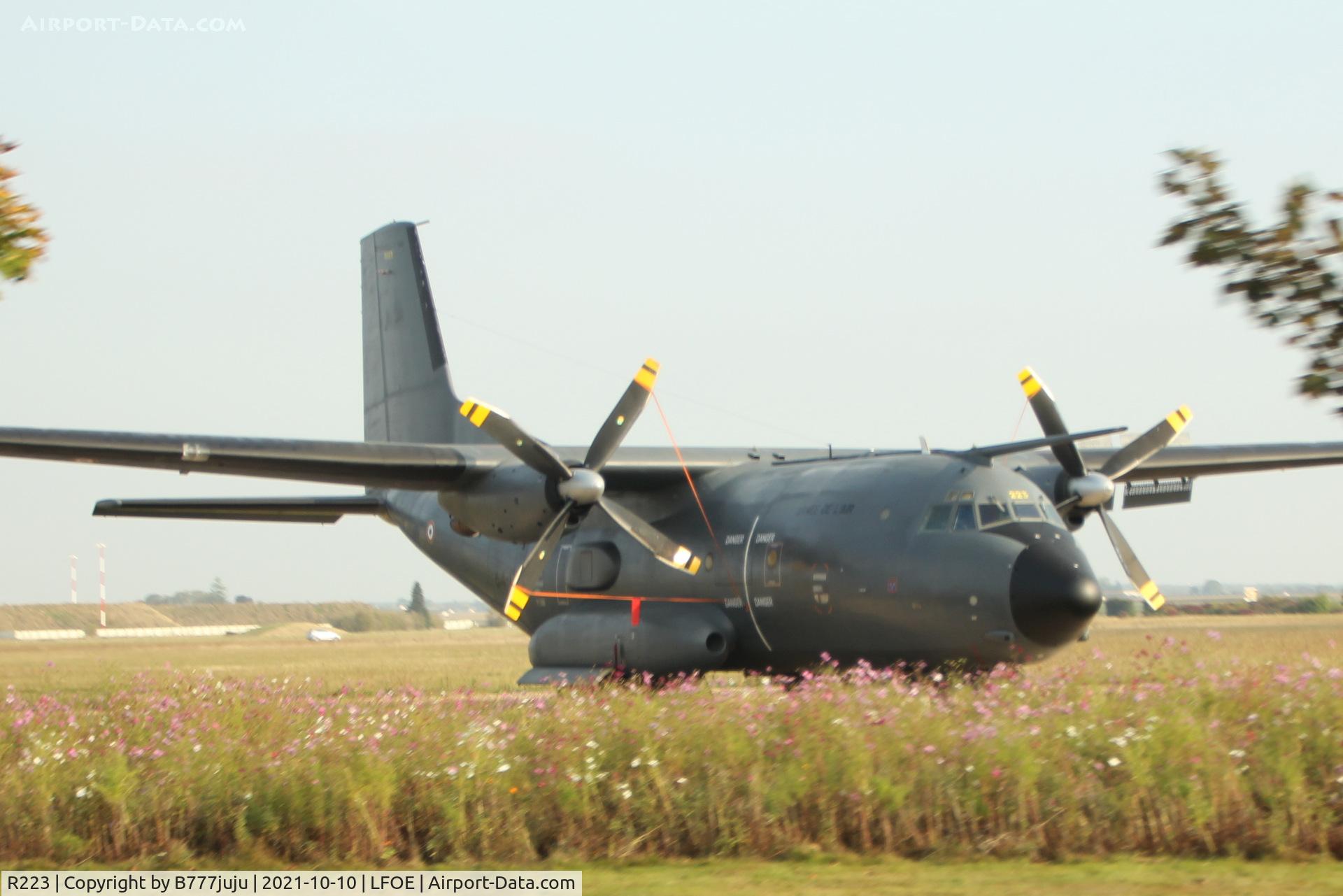 R223, Transall C-160R C/N 226, on dispay at Evreux AFB entrance