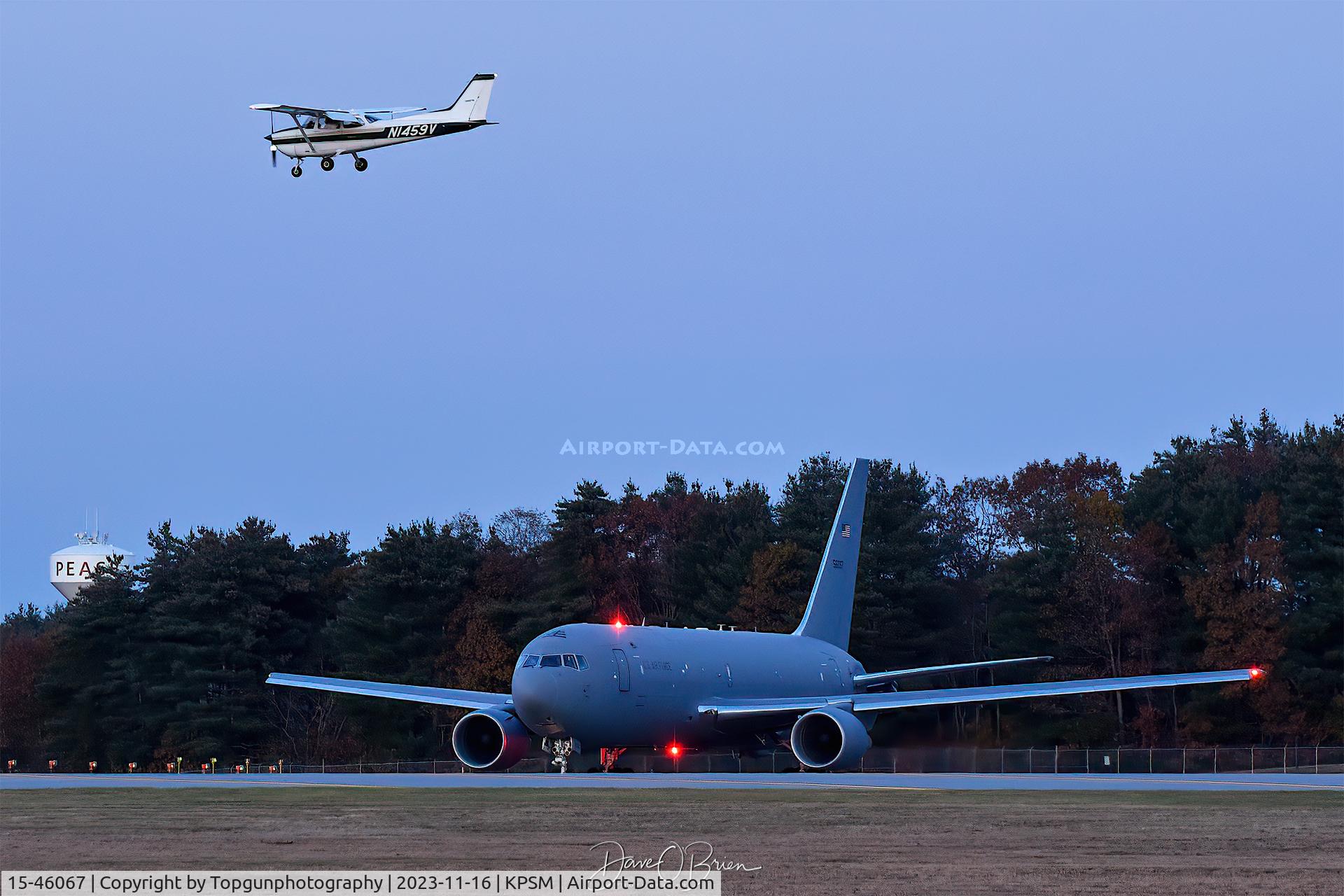 15-46067, 2016 Boeing KC-46A Pegasus C/N 34079, KANZA96 holding short prior to heading home
