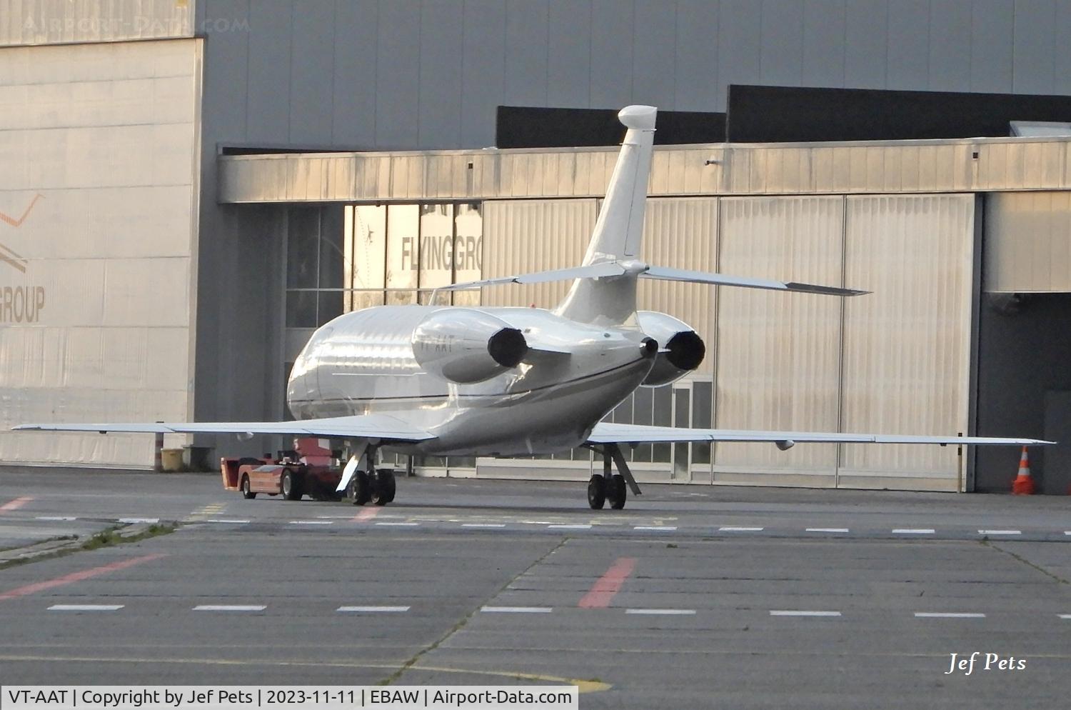 VT-AAT, 2006 Dassault Falcon 2000 C/N 225, At Antwerp Airport.