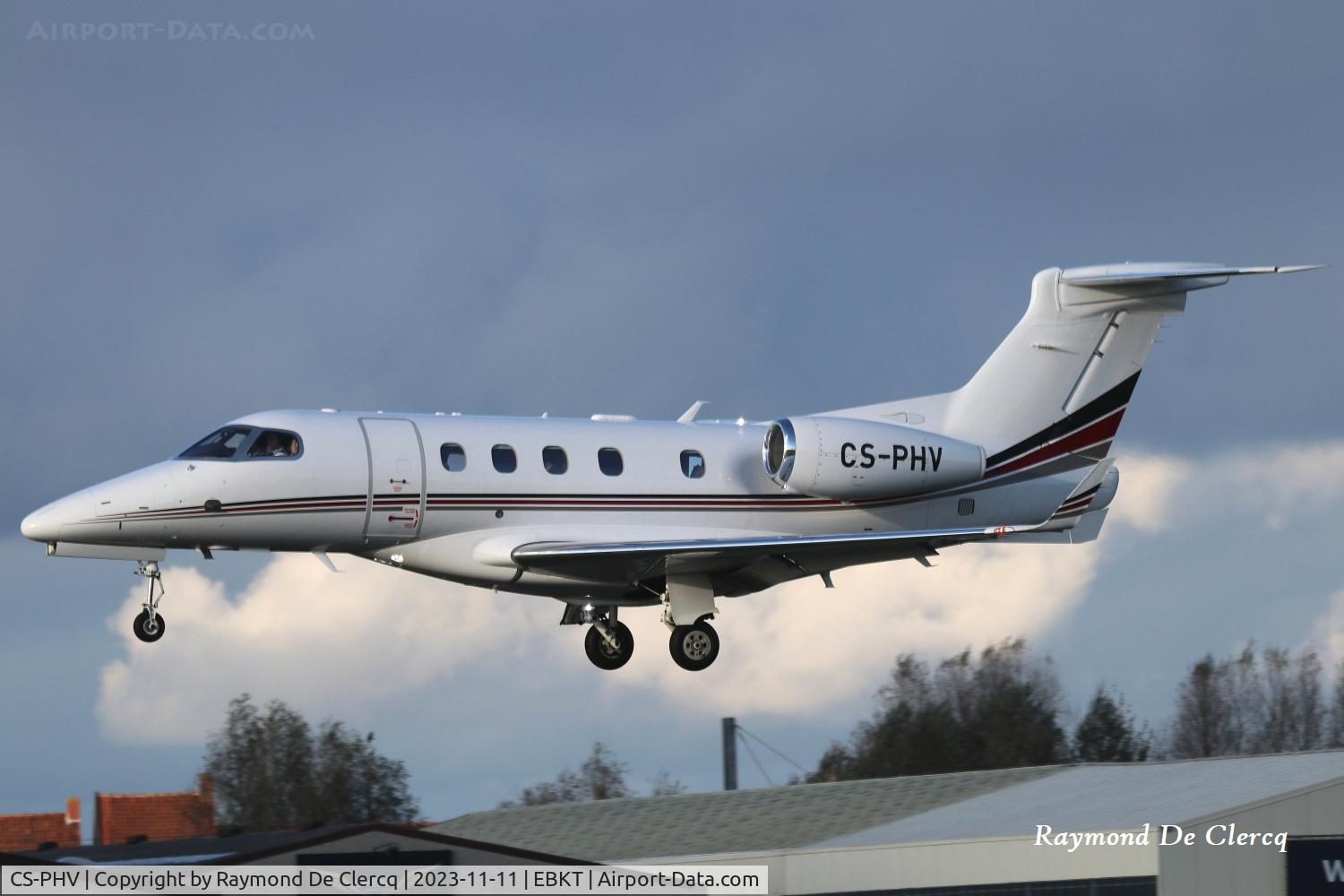 CS-PHV, 2022 Embraer EMB-505 Phenom 300 C/N 50500664, Landing at Kortrijk Airport.