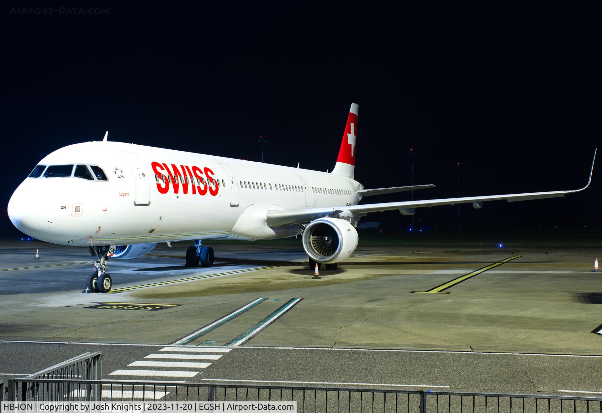HB-ION, 2013 Airbus A321-212 C/N 5567, On Stand After Respray.